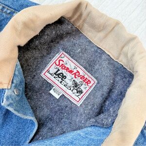 Vintage Lee Stormrider Denim Blanket Lined Jean Jacket | Size 40